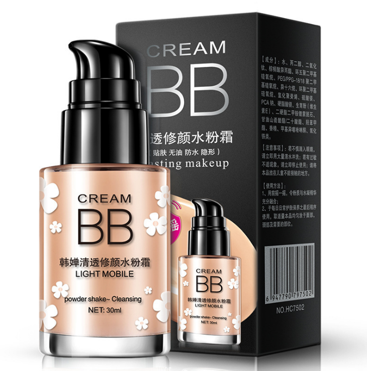 Clear and sleek hydrating cream makeup BB cream