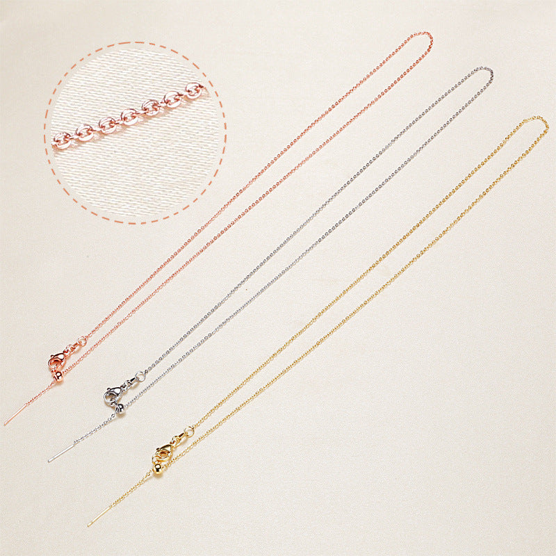 Needle Gold-Plated Necklace Pendant Chain