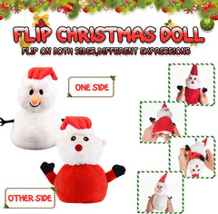 Christmas Santa Claus Double Side Stuffed Plushie Soft Doll