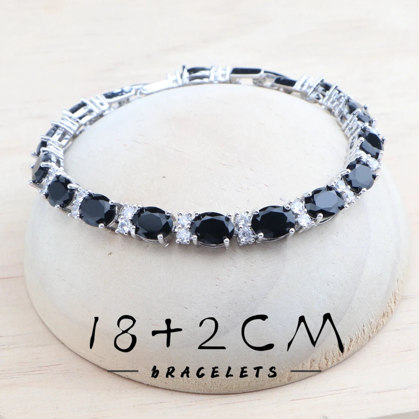 925 Silver Bridal Jewelry Sets Wedding Black Zircon Bracelets Earrings Rings Pendant Necklace Set For Women - Xprespick