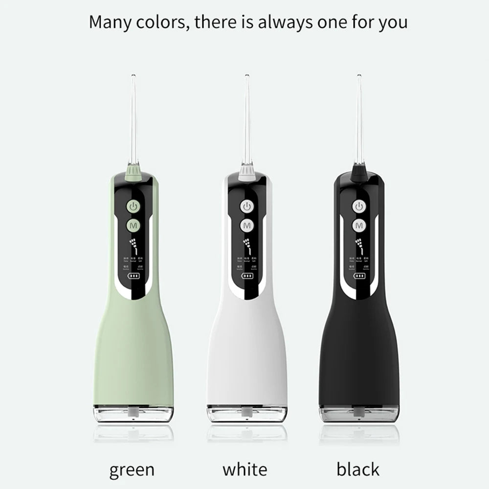 Teeth Oral Irrigator Intelligent Jet Water Flosser Whiten USB Rechargeable 330ml 5mode Waterproof Dental Irrigator