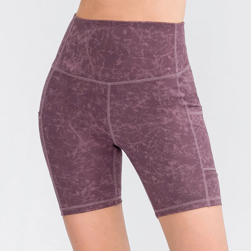 Women's Yoga Shorts High Waist Gym Compression Sport Shorts