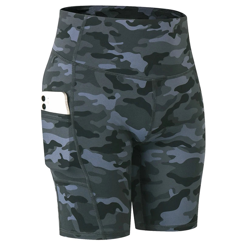 Women's Yoga Shorts High Waist Gym Compression Sport Shorts
