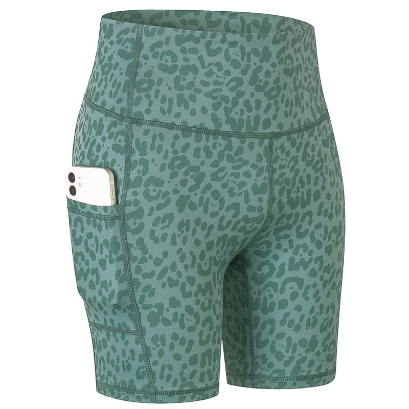 Women's Yoga Shorts High Waist Gym Compression Sport Shorts