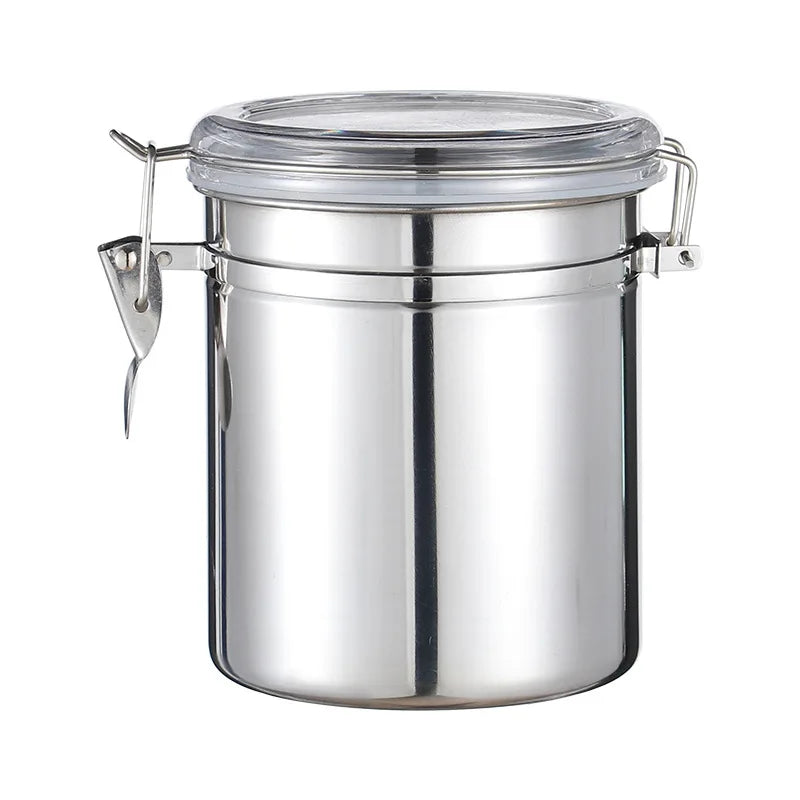 Stainless Steel Sealed Tank Food Coffee Beans Snack Storage Cans Tea Leaf Container