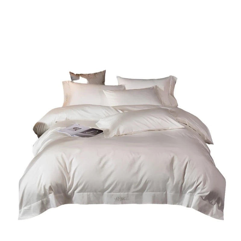 White Grey Hotel Quality Silky Soft Egyptian Cotton Bedding set