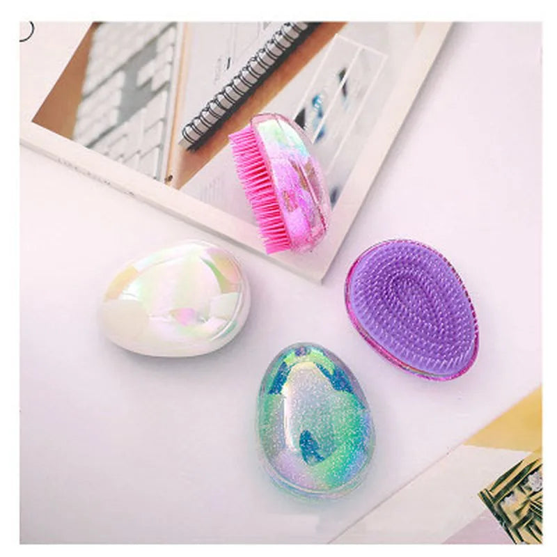 Hair Comb Egg Shape Anti Static Soft Massage Hairbrush