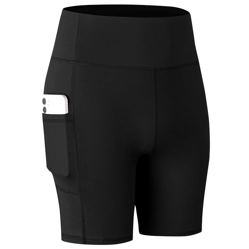 Women's Yoga Shorts with Pocket Running Tights Short