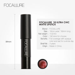 Focallure Matte Lipstick Waterproof Matte Lipsticks Soft Texture Lip Stick