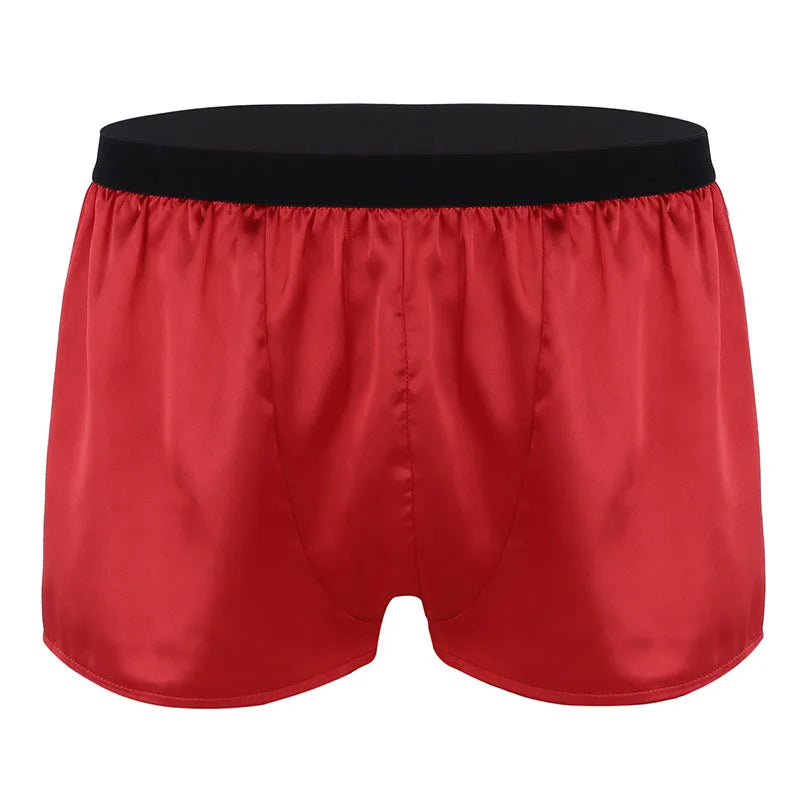 Shiny Satin Funny Boxer Shorts Mens Shorts Lightweight Panties Boxer Short for Lingerie Nightwear Japanese Man Underwear