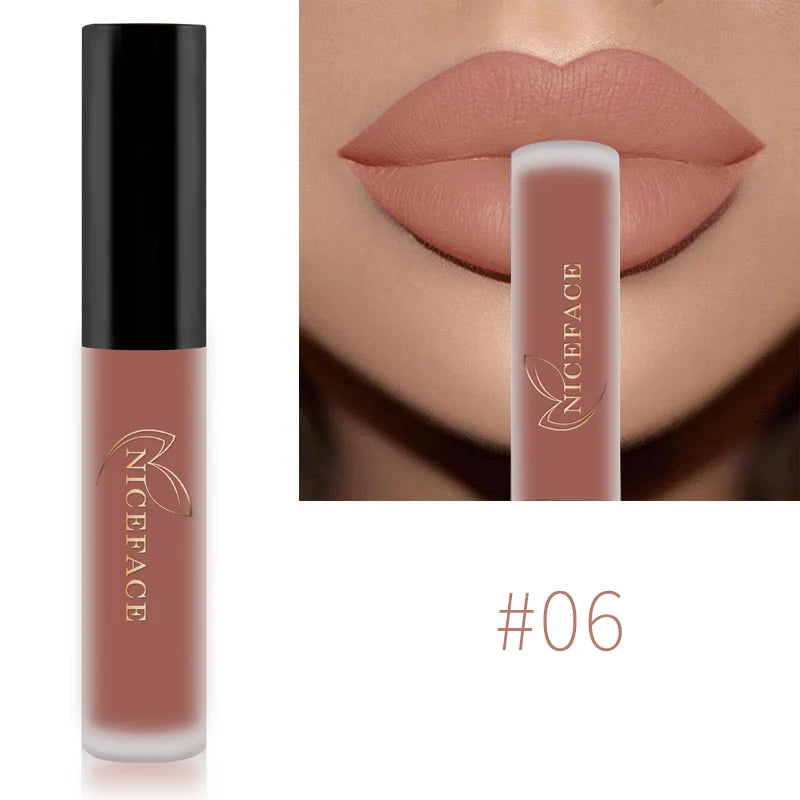NICEFACE Matte Liquid Lipstick Waterproof Long Lasting Lip Gloss Tint.