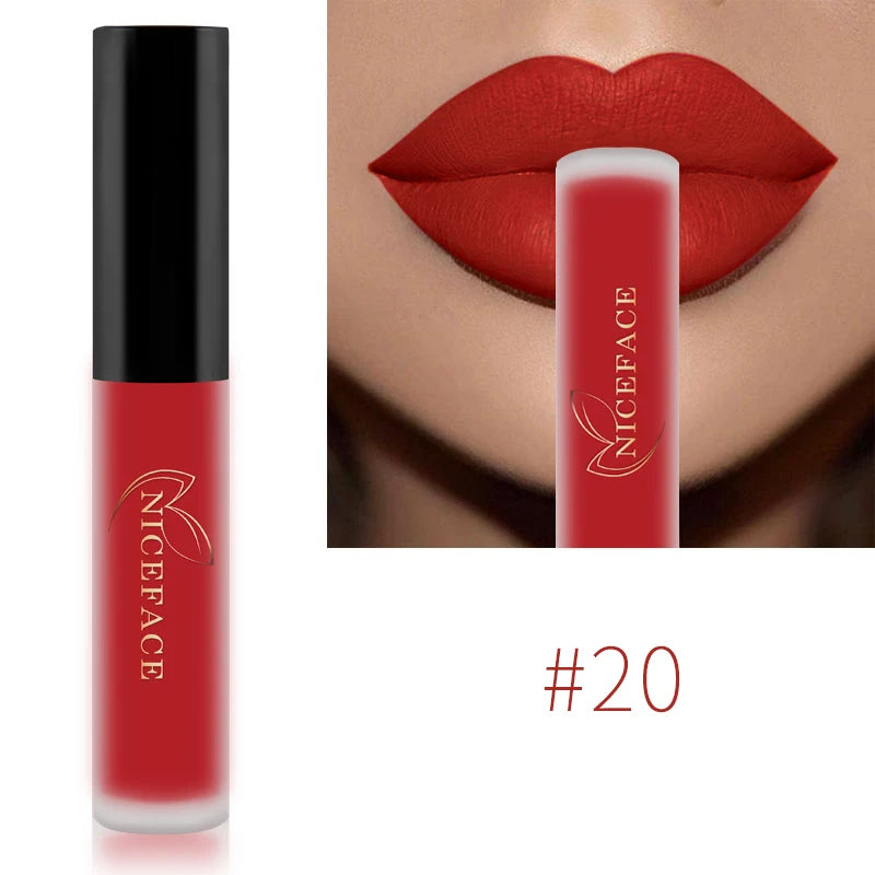 NICEFACE Matte Liquid Lipstick Waterproof Long Lasting Lip Gloss Tint.
