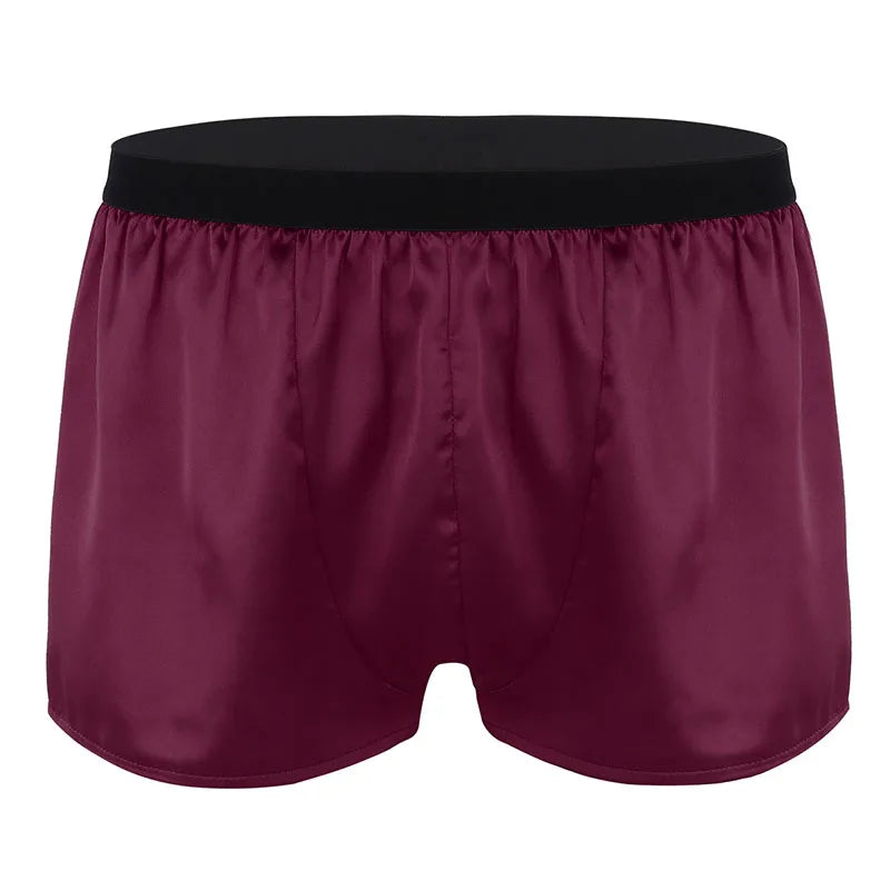 Shiny Satin Funny Boxer Shorts Mens Shorts Lightweight Panties Boxer Short for Lingerie Nightwear Japanese Man Underwear
