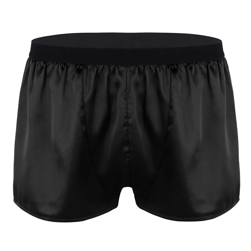 Shiny Satin Funny Boxer Shorts Mens Shorts Lightweight Panties Boxer Short for Lingerie Nightwear Japanese Man Underwear