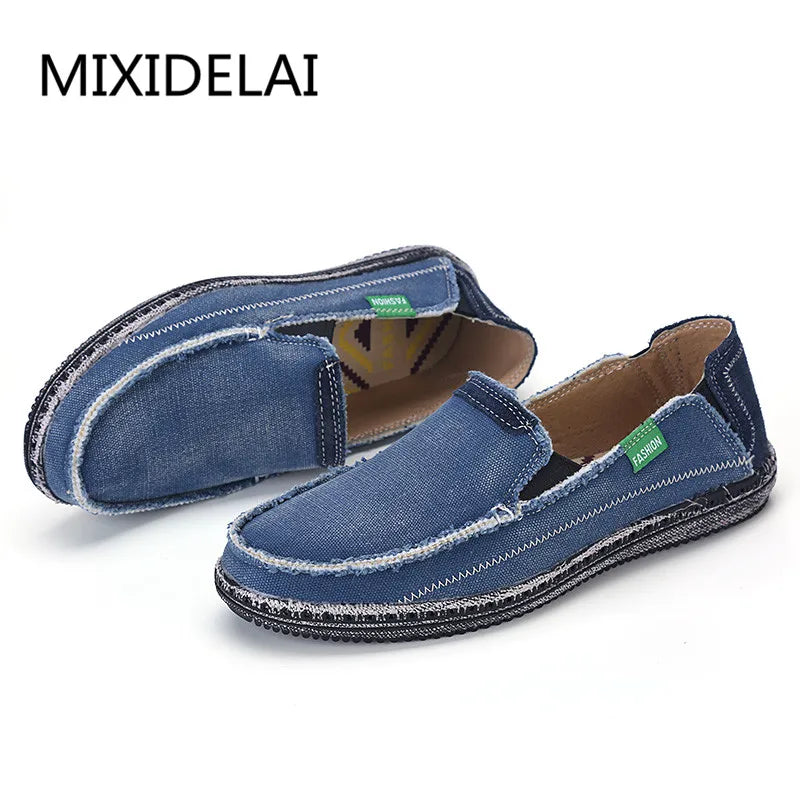 High Quality Casual Shoes Jeans Canvas Casual Shoes Slip On Men Fashion Flats Loafer