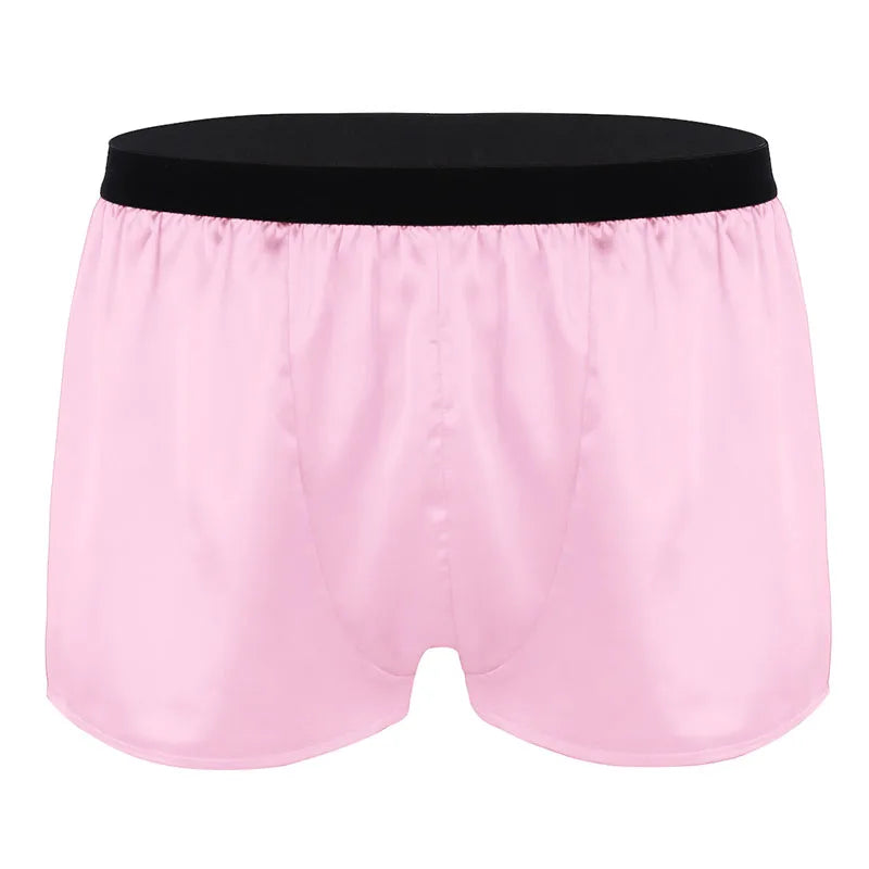 Shiny Satin Funny Boxer Shorts Mens Shorts Lightweight Panties Boxer Short for Lingerie Nightwear Japanese Man Underwear