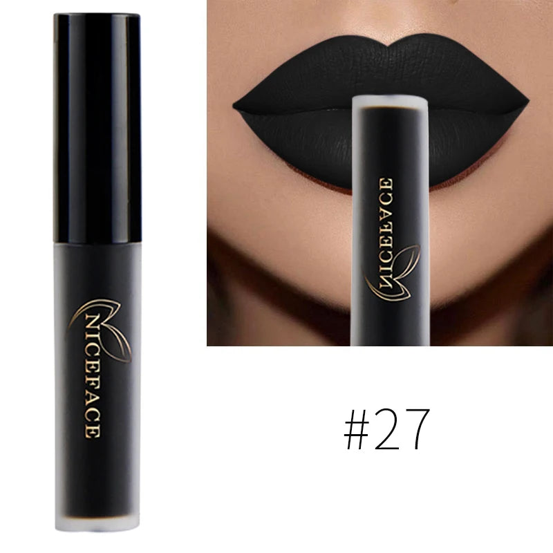 NICEFACE Matte Liquid Lipstick Waterproof Long Lasting Lip Gloss Tint.