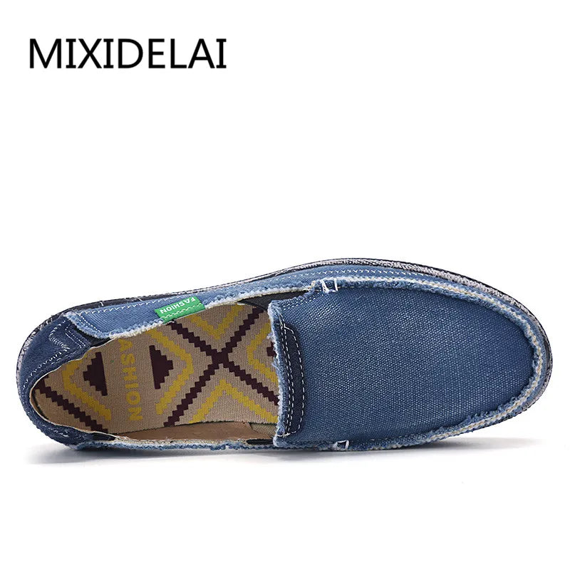 High Quality Casual Shoes Jeans Canvas Casual Shoes Slip On Men Fashion Flats Loafer