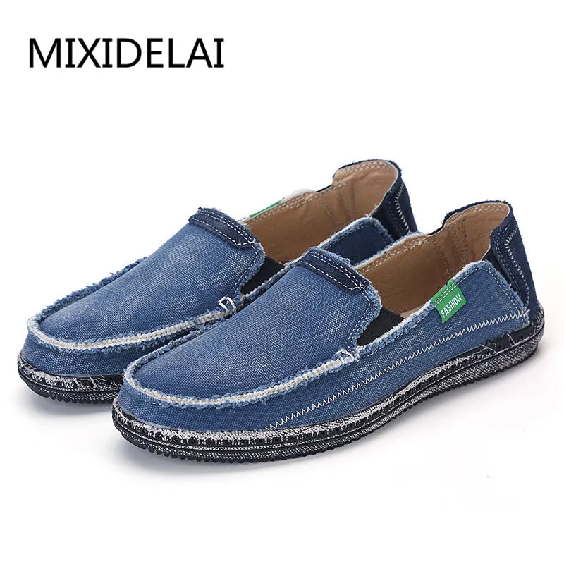 High Quality Casual Shoes Jeans Canvas Casual Shoes Slip On Men Fashion Flats Loafer
