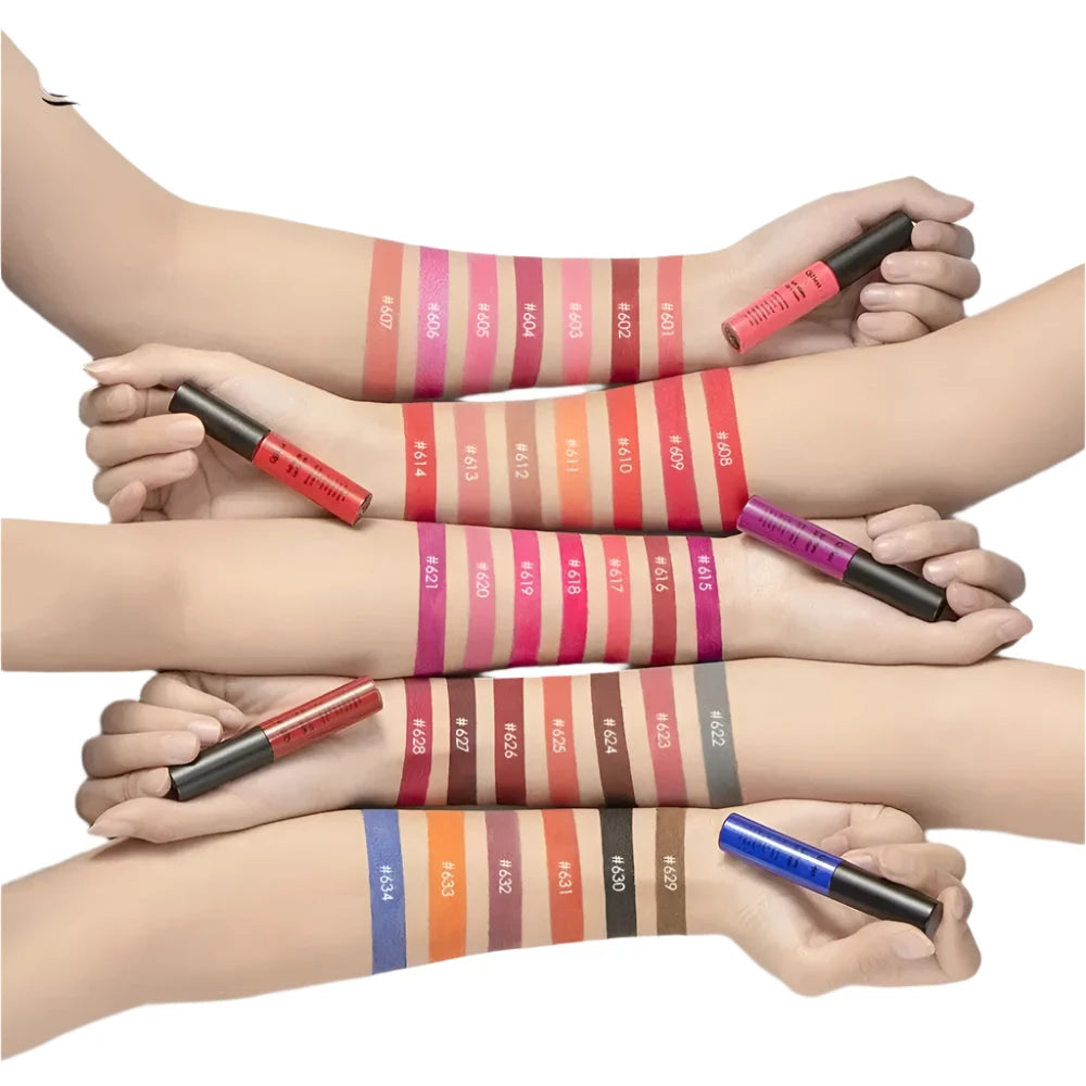 Hot Velvet Matte Nude Lip Gloss  Long Lasting Non-stick Cup Nude Red Liquid Lipstick