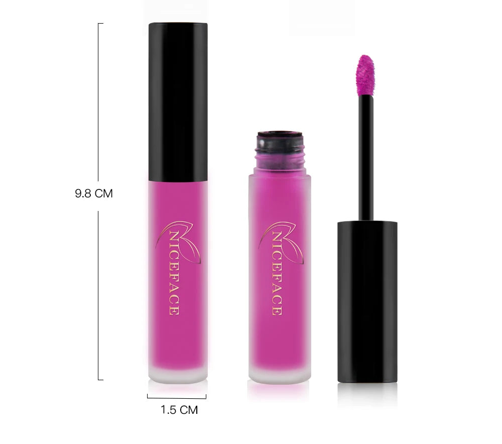 NICEFACE Matte Liquid Lipstick Waterproof Long Lasting Lip Gloss Tint.