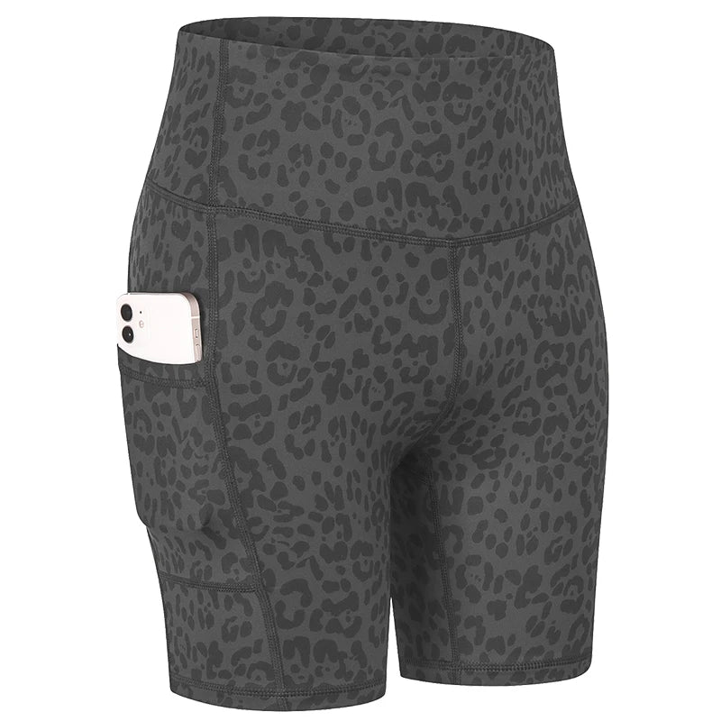 Women's Yoga Shorts with Pocket Running Tights Short