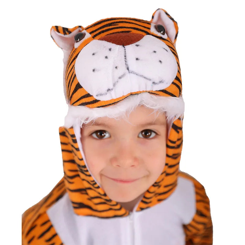 Animal Brown Bear /Owl / Tiger Bodysuit Cosplay Costume For Kids Boys & Girls Halloween Party Stage Performance Jumpsuits