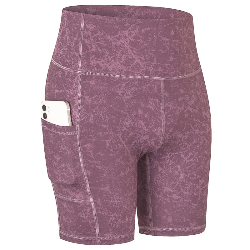 Women's Yoga Shorts High Waist Gym Compression Sport Shorts