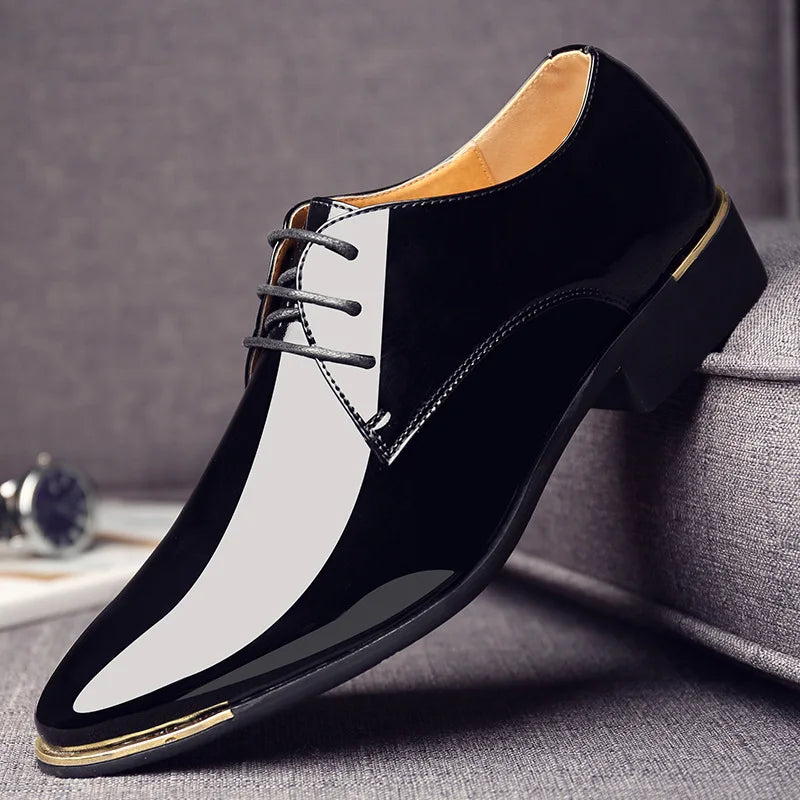 men's patent leather shoes men dress shoes
