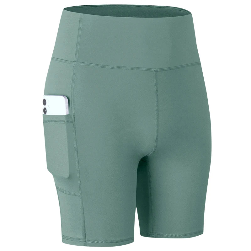 Women's Yoga Shorts High Waist Gym Compression Sport Shorts