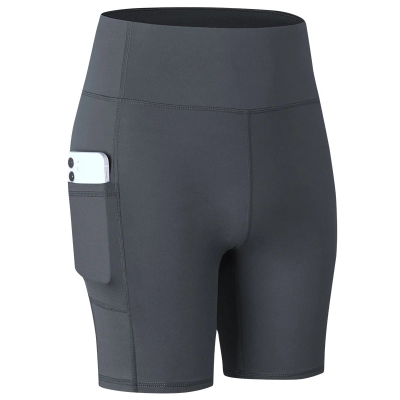 Women's Yoga Shorts High Waist Gym Compression Sport Shorts
