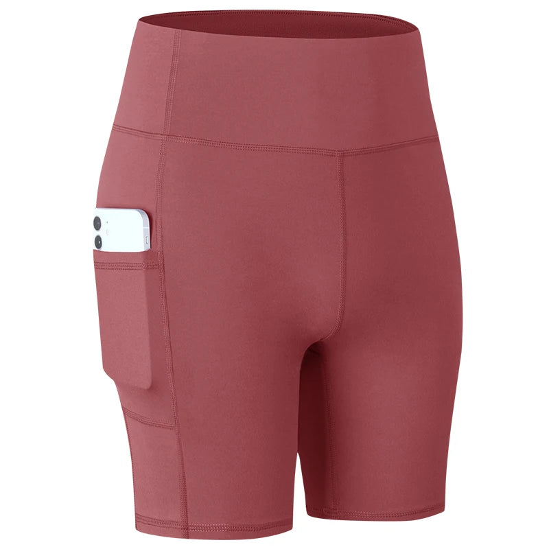 Women's Yoga Shorts High Waist Gym Compression Sport Shorts