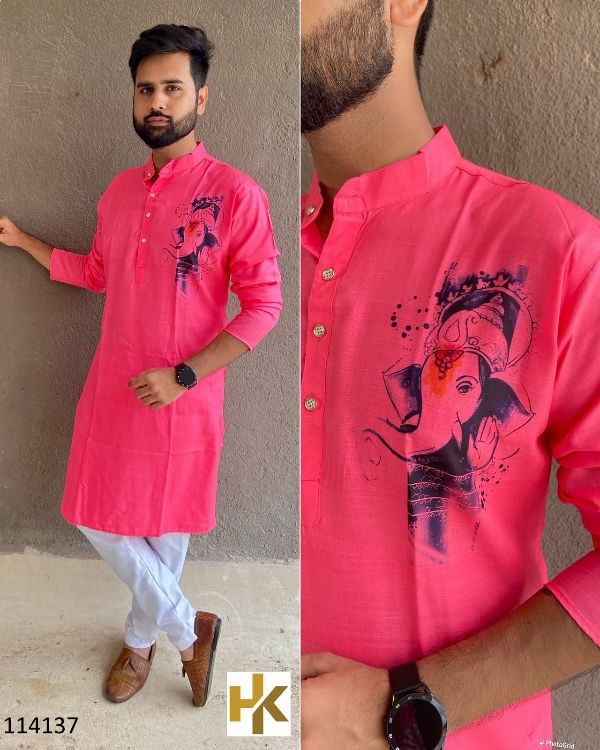 Latest Ganpati Special Mens Kurta Payjama Unique Design