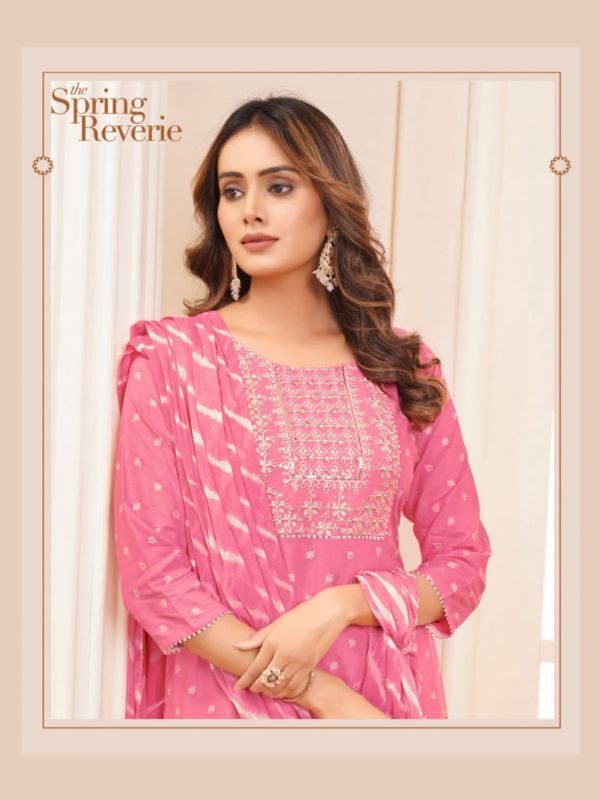 Designer Printed Kurti With Sequin Embroidery With Pants & Handwork & Embellishments With Heavy Dyed Chiffon Dupatta