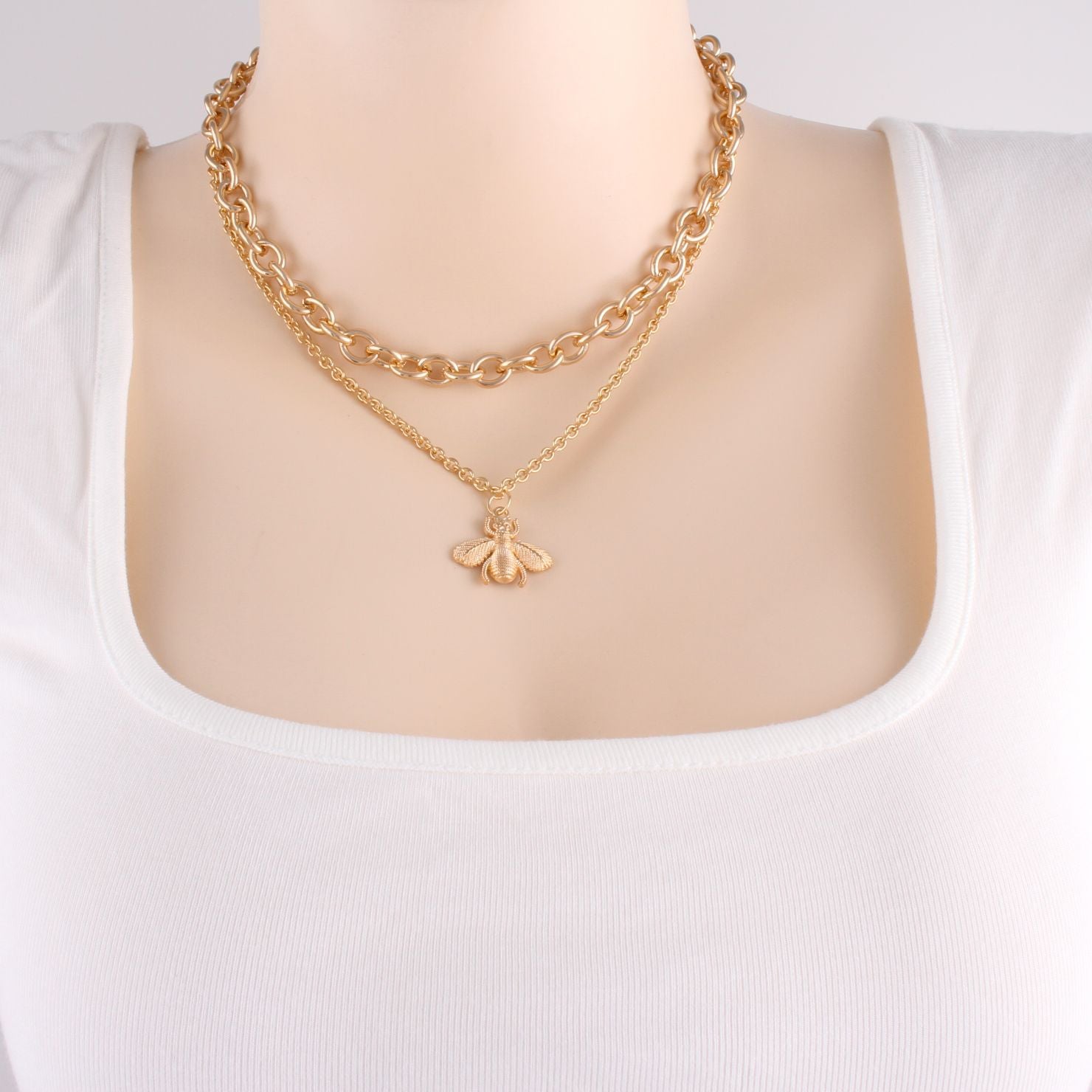 Double-layer Twin Necklace