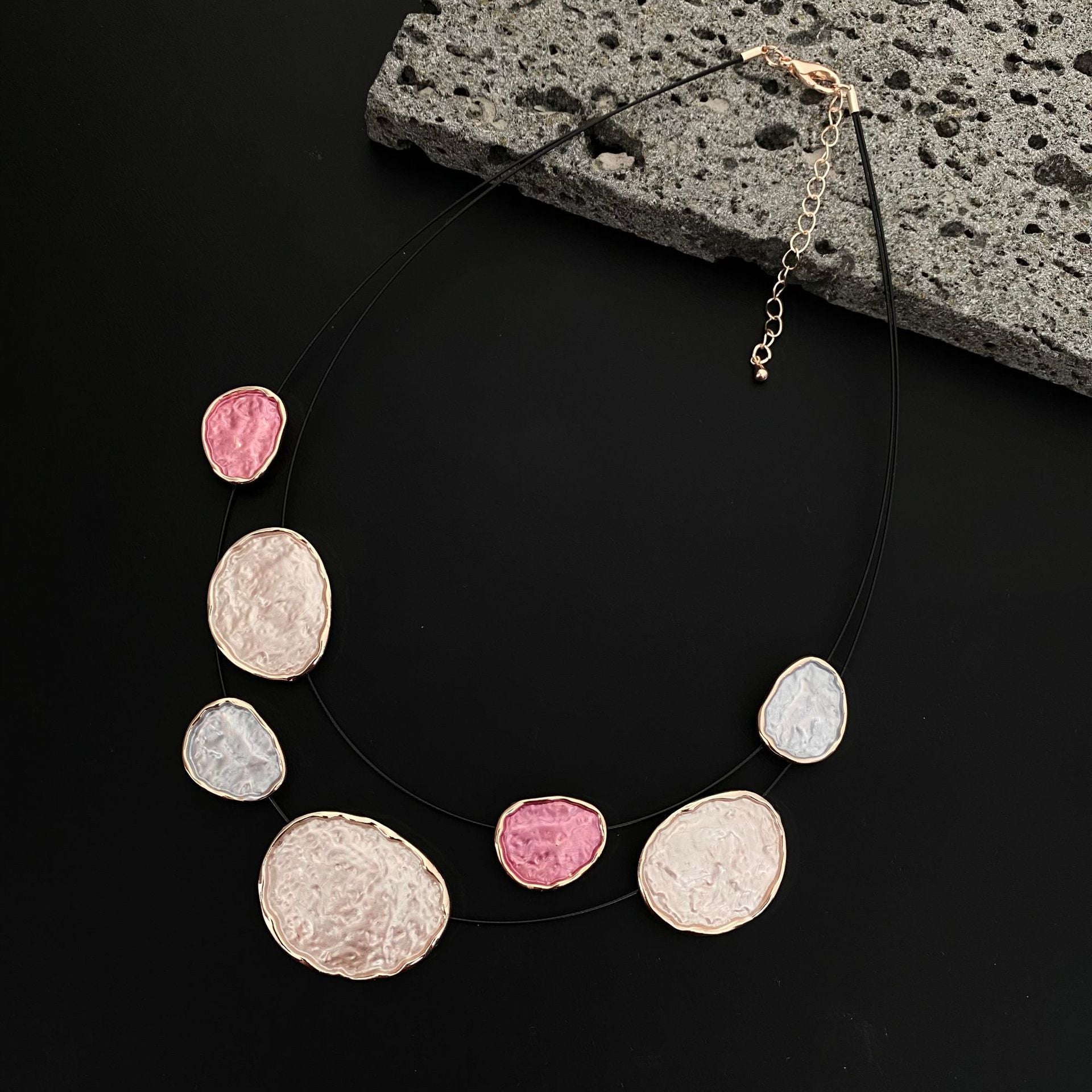 Colorful Irregular Round Necklace Handmade