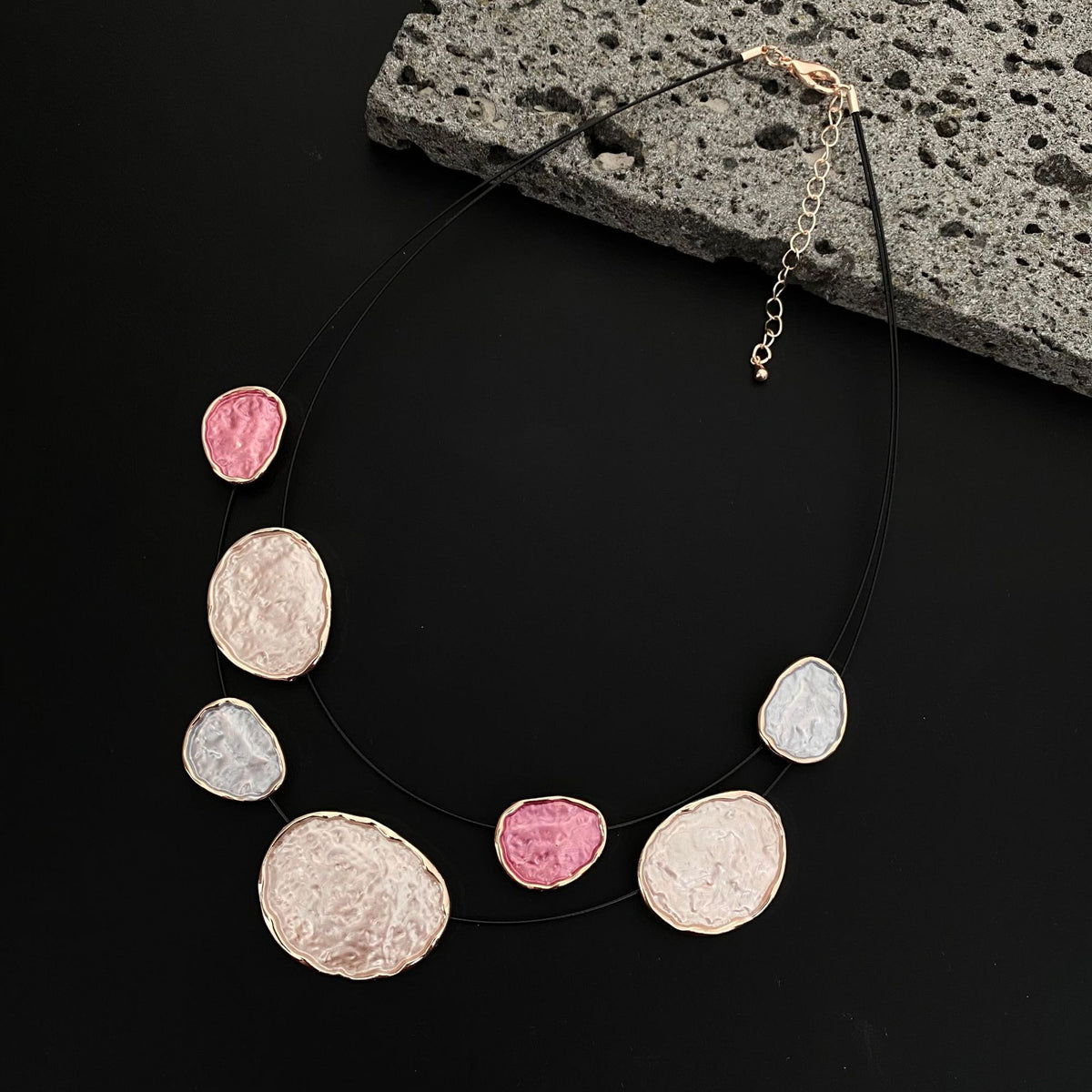 Colorful Irregular Round Necklace Handmade