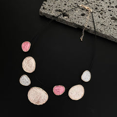 Colorful Irregular Round Necklace Handmade