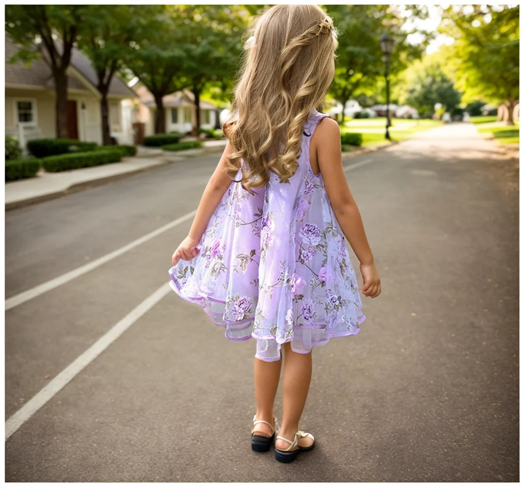 Bohemian Summer Girls Flower Dress Kids Girl Beach Dresses
