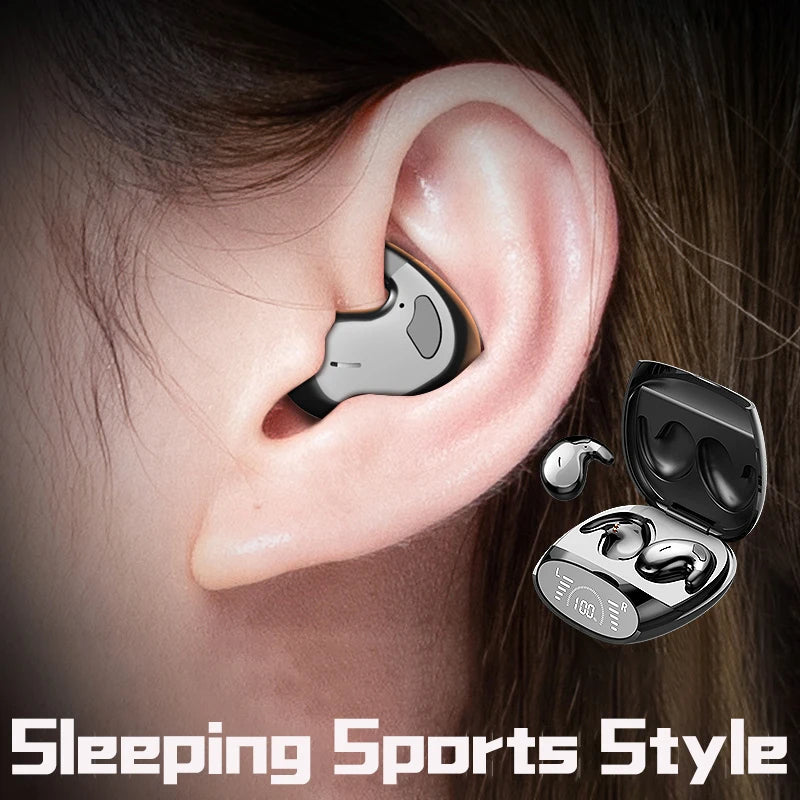 SK Ultra-thin Sleep Headphones 5.3 Wireless Bluetooth Headset Invisible Earbuds