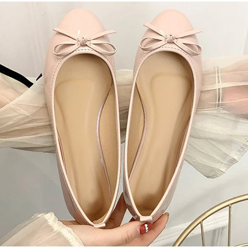 Women's Casual Patent Leather Korean Shoes