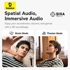 M2s pro Wireless Earphones 3D Spatial Audio 4-Mics ENC Earbuds