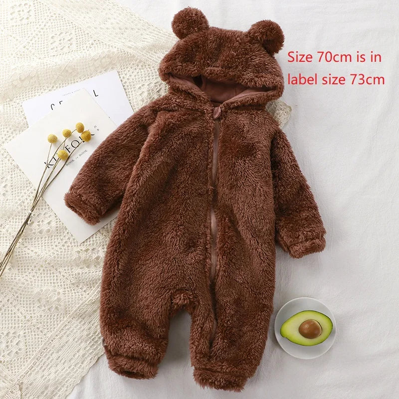 Baby Costume Rompers Winter Flannel Outfits Girls Boys Toddler Clothes