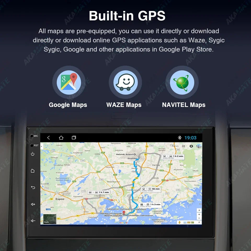 Car Radio for Seat Ibiza 2009-2013 Multimedia Player CarPlay Android Auto GPS Navigation Bluetooth WIFI FM Audio Head Unit 7inch