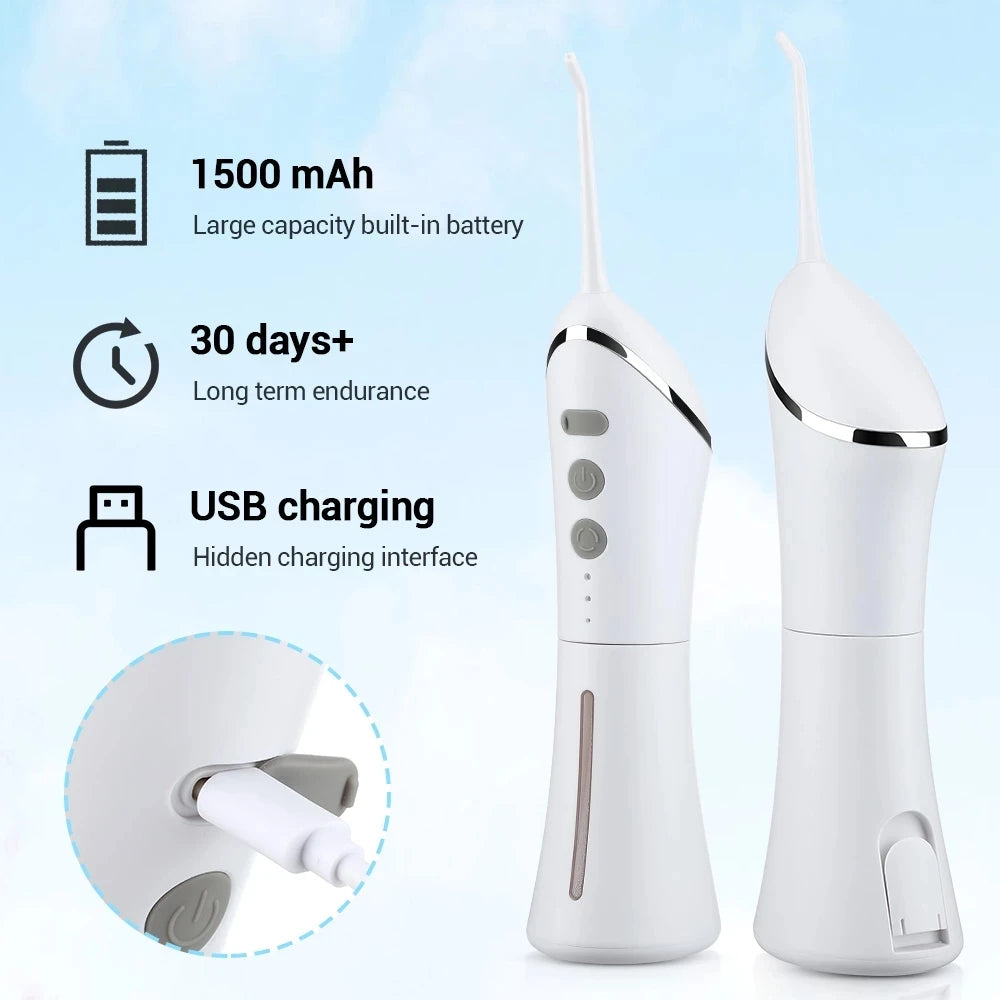 Oral Irrigator Water Flosser Electric Dental Whitening USB Rechargeable Gums Care Portable Cordless Jet Tooth