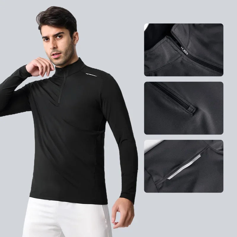 Men's Long Sleeves T-shirt Gym Yoga Top Fitness Wear Jerseys