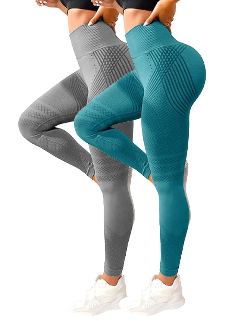 2 Pieces Legging Woman Push Up Workout Sport Leggings