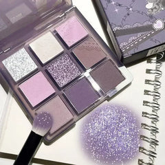 Eyeshadow Palette Purple Lace Shimmer Glitter