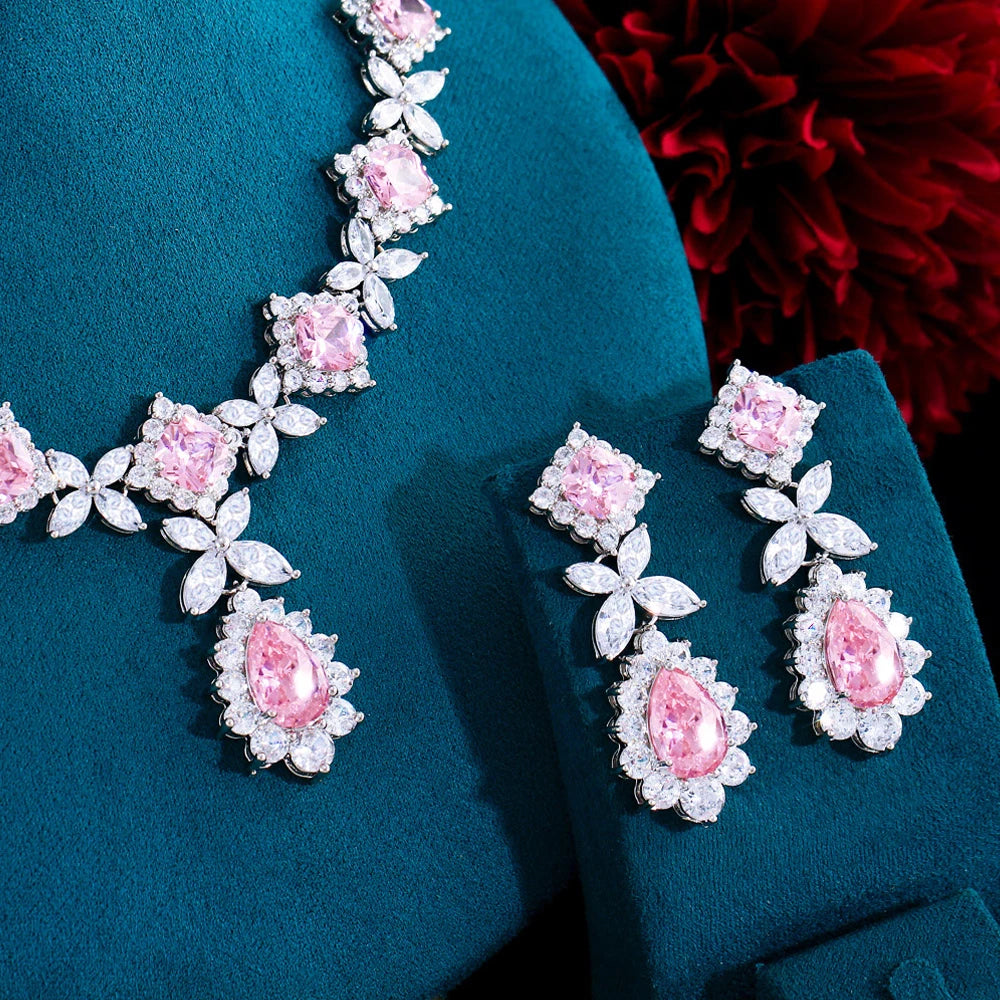 Pendant Necklace Earrings Jewelry Sets for Women