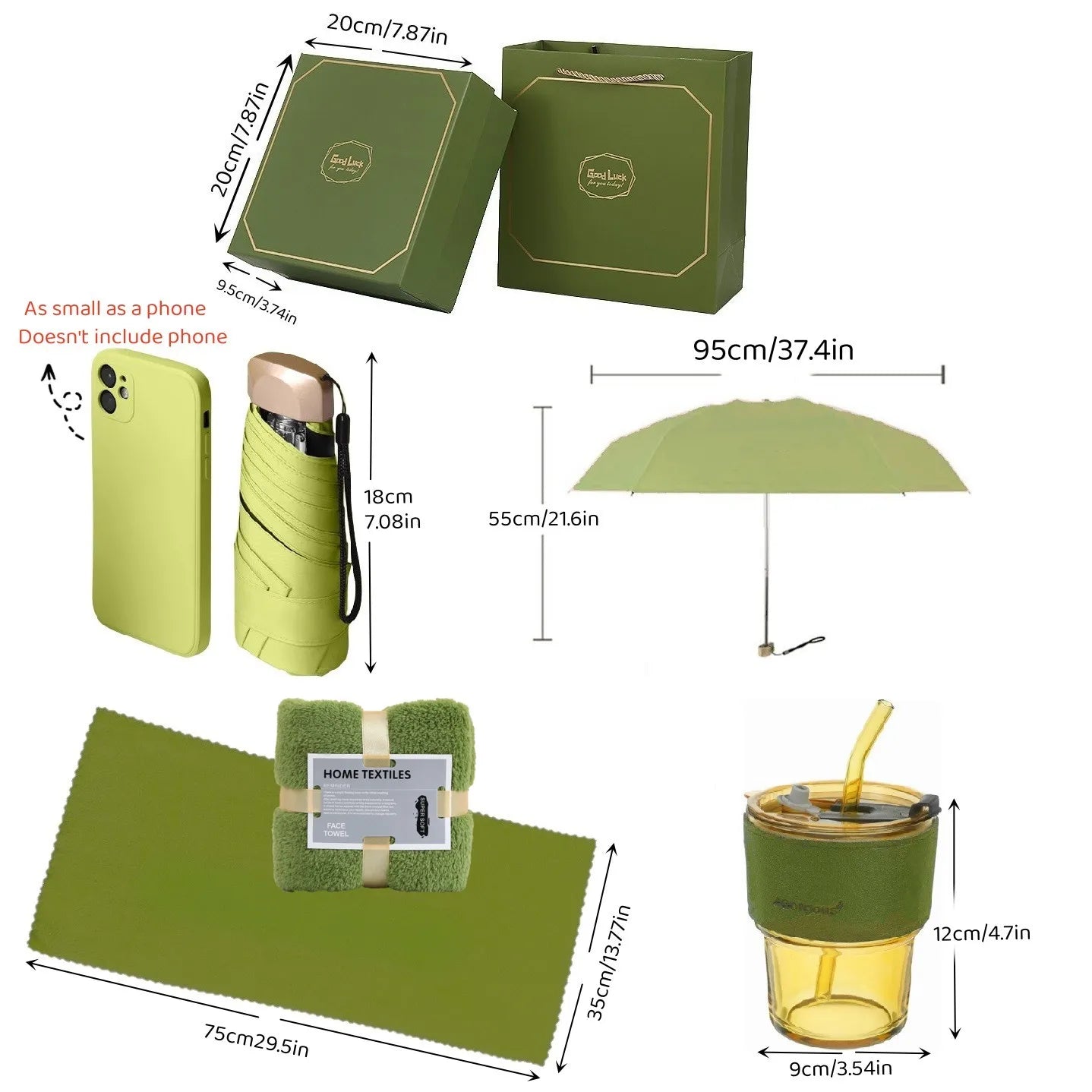 Gifts Set for Women Mom UV Umbrella Cup Towel Universal Gift Set